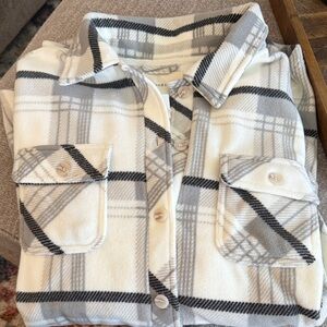 Thread & Supply Plaid Jacket in Gray and Cream